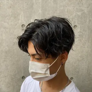 ショート パーマ メンズ 梅田茶屋町メンズ 専門美容師 山元一平のヘアスタイル