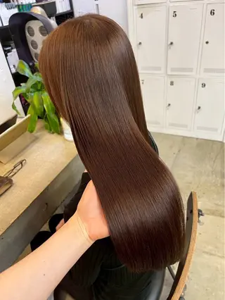 ロング カラー うる艶カラー /縮毛矯正✨レオンのヘアスタイル