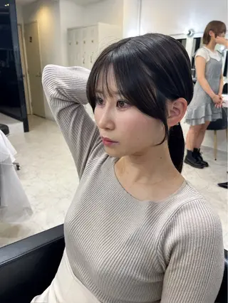 ミディアム カラー ✨縮毛矯正✖︎顔周り レイヤー✨ナカムラのヘアスタイル