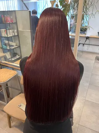 ロング カラー 赤み消しカラー/ ナチュラル/トモキのヘアスタイル