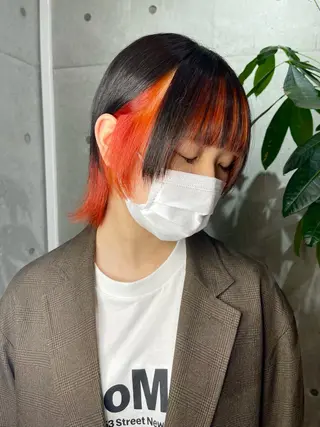 カラー かずくん🦩名古屋 ハイトーン/レイヤーのヘアスタイル