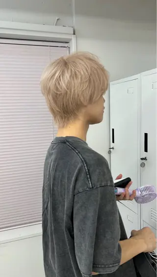 ショート カラー メンズ 💍モテる艶髪 透明感カラー💖のヘアスタイル
