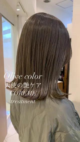 ミディアム カラー 似合わせカラー/艶 髪質改善/ヨシザキのヘアスタイル