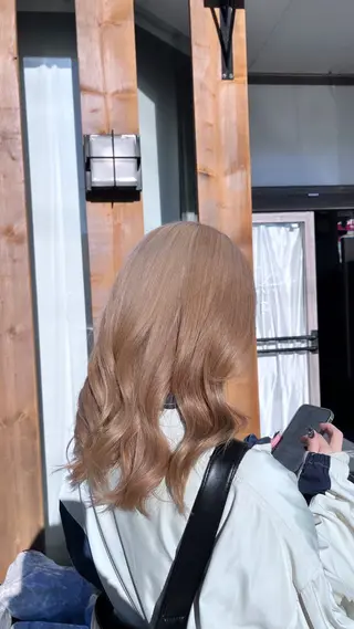 セミロング ルプラボウ 永友愛梨 /韓国/ダメージレスのヘアスタイル