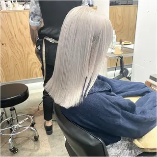 セミロング カラー 圧倒的なケアブリーチ /髪質改善🩵松田のヘアスタイル