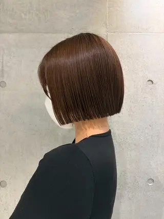 ショート カラー ヘアアレンジ ボブ艶モテカラー🫧 カリンのヘアスタイル