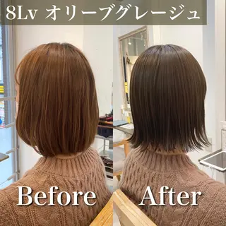 ショート カラー ブリーチなし✨艶髪 カラー𓃲YAGIのヘアスタイル