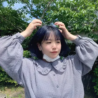 ミディアム カラー SALOWIN 新宿三丁目me+所属・レイヤー/ボブ/ パーマ/HARUKAのヘアスタイル