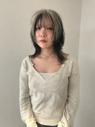 セミロング カラー ケアパーマ/ケアブリ ーチdaisukeのヘアスタイル