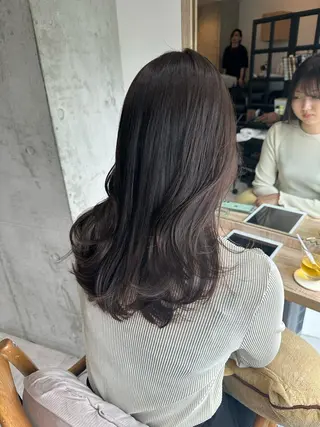 セミロング ✨透明感カラー/縮毛 恵比寿HAYATO✨のヘアスタイル
