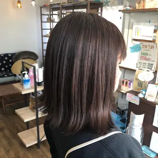 セミロング つばた みゆ🦋のヘアスタイル