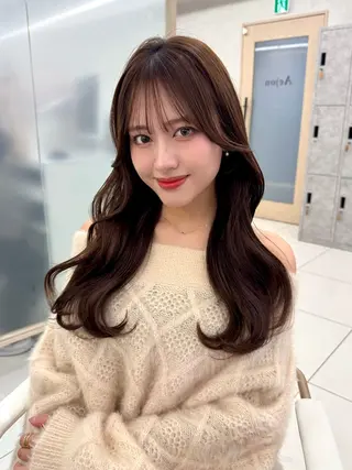 ロング 顔周り🇰🇷韓国 レイヤー/いづみ💞のヘアスタイル