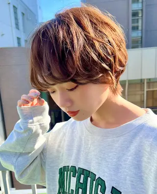 ショート パーマ 【似合わせ・レイヤー ・パーマ】海気のヘアスタイル