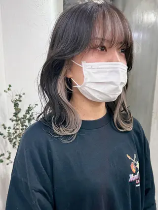 ミディアム カラー ブリーチダブルカラー 【koide】のヘアスタイル