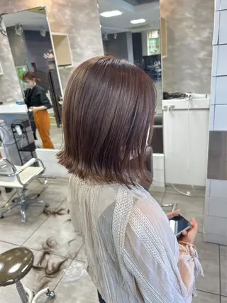 ミディアム 縮毛矯正✖髪質改善 仁木伸明のヘアスタイル