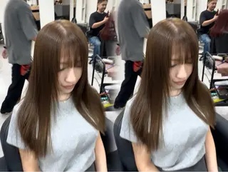 セミロング 🫧とぅるん艶髪🫧 透明感カラー×猿渡のヘアスタイル