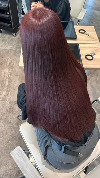 ロング カラー 堤 麻衣子のヘアスタイル