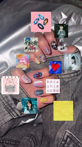 ネイル 艶ｶﾗｰ･:*個性派 ﾈｲﾙ🦋mire-のネイルデザイン