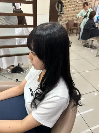 ロング カラー メンズ特化シャドウパ ーマラウンドマッシュのヘアスタイル