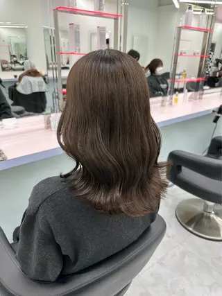 ミディアム カラー パーマ ヘアアレンジ メンズ 🤍透明感カラー🤍 似合わせ🤍AINEのヘアスタイル