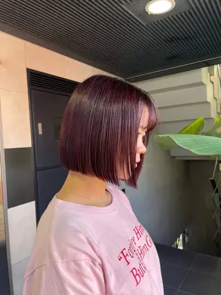 ミディアム ハッシュカット 暖色カラー/伊藤菜月のヘアスタイル