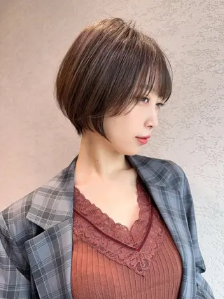 ショート カラー 縮毛矯正✨🫧 レイヤー川村利幸のヘアスタイル