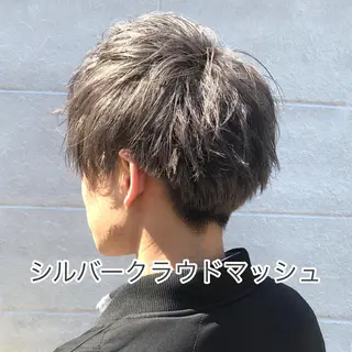 ショート カラー パーマ メンズ ニュアンスパーマ/ レイヤー/茶屋町のヘアスタイル