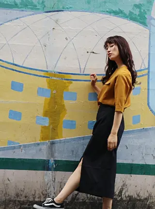 セミロング カラー パーマ 徳永 博志のヘアスタイル
