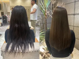 カラー 透明感カラー/ 縮毛矯正/ユイ☆彡のヘアスタイル