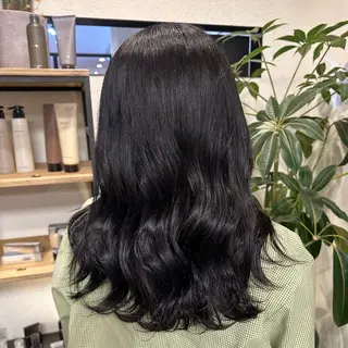 セミロング カラー momo 札幌美容師のヘアスタイル