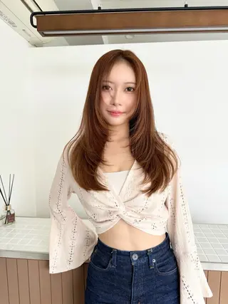 ロング SHICENEケイ レイヤーカット🦋のヘアスタイル