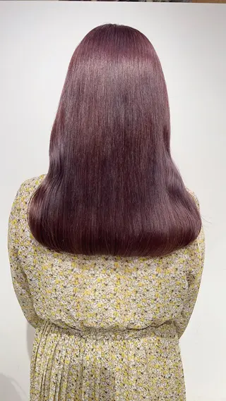 セミロング カラー スキバサミを使わない カット🌼唯🌼のヘアスタイル