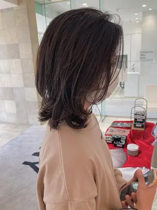 ミディアム カラー 田中 あかねのヘアスタイル