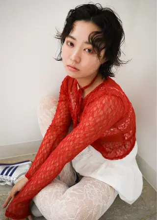 ミディアム 谷口 瑠愛のヘアスタイル