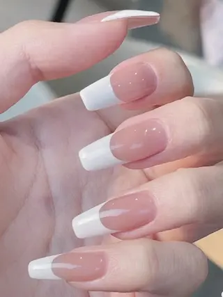 ネイル フィルイン・深爪矯正 長さ出し🎀のネイルデザイン