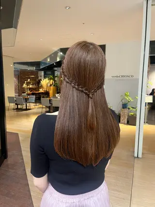 ロング マンツーマン 縮毛矯正/マユコのヘアスタイル