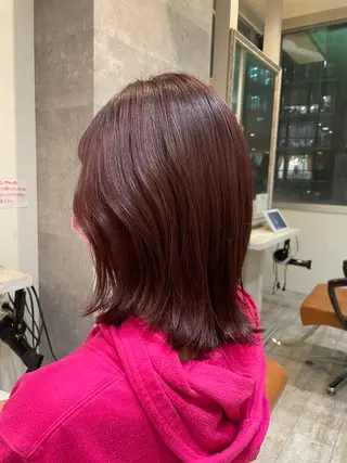 ミディアム カラー 小顔/似合わせカット 杉山莉菜のヘアスタイル