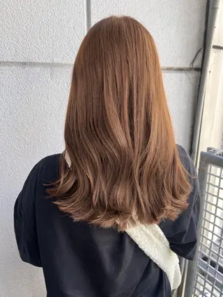 セミロング カラー レイヤーカット/韓国 ヘア/ honokaのヘアスタイル