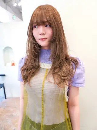 ロング カラー 名古屋カラーモデル/ 暖色カラー/リカのヘアスタイル