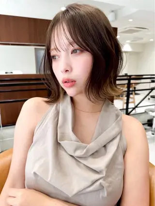 ショート カラー 小顔ボブ jilblanカホのヘアスタイル