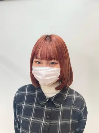 ミディアム カラー yuika .のヘアスタイル