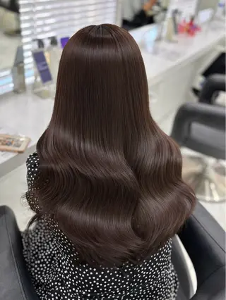 ロング カラー 流行りの透明感カラー ×縮毛矯正🤍ユウのヘアスタイル
