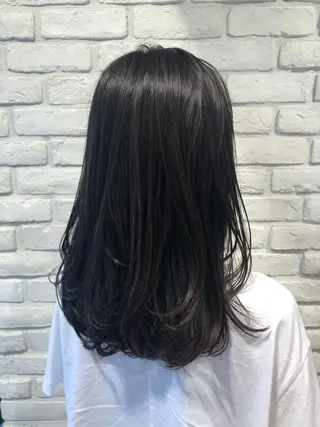 セミロング カラー ベージュカラー🧸 伊藤なつみのヘアスタイル