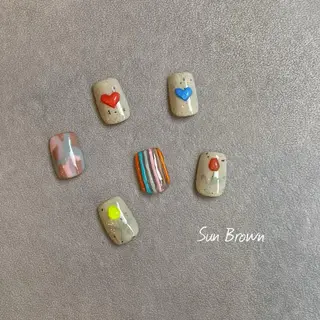 ネイル Sun Brown サンブラウンのネイルデザイン