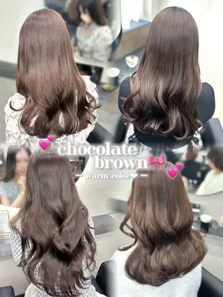 ロング カラー ヘアアレンジ 新宿⌇韓国風ヘア ⌇透明感カラーのヘアスタイル