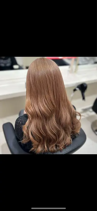 ロング カラー ヘアアレンジ 韓国レイヤー&ピンク 艶髪🩶maikoのヘアスタイル