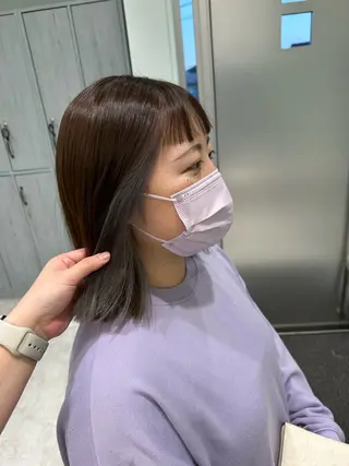 ミディアム カラー 中川 茜里のヘアスタイル