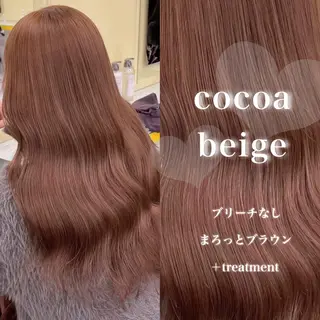 ロング カラー 韓国風艶髪🎀 暖色カラー🤍のヘアスタイル