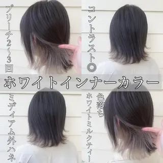 ミディアム カラー ハイトーンカラー🌈 メンズパーマ鈴木康平のヘアスタイル