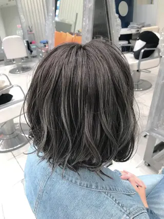 ミディアム カラー 田中 慎也のヘアスタイル